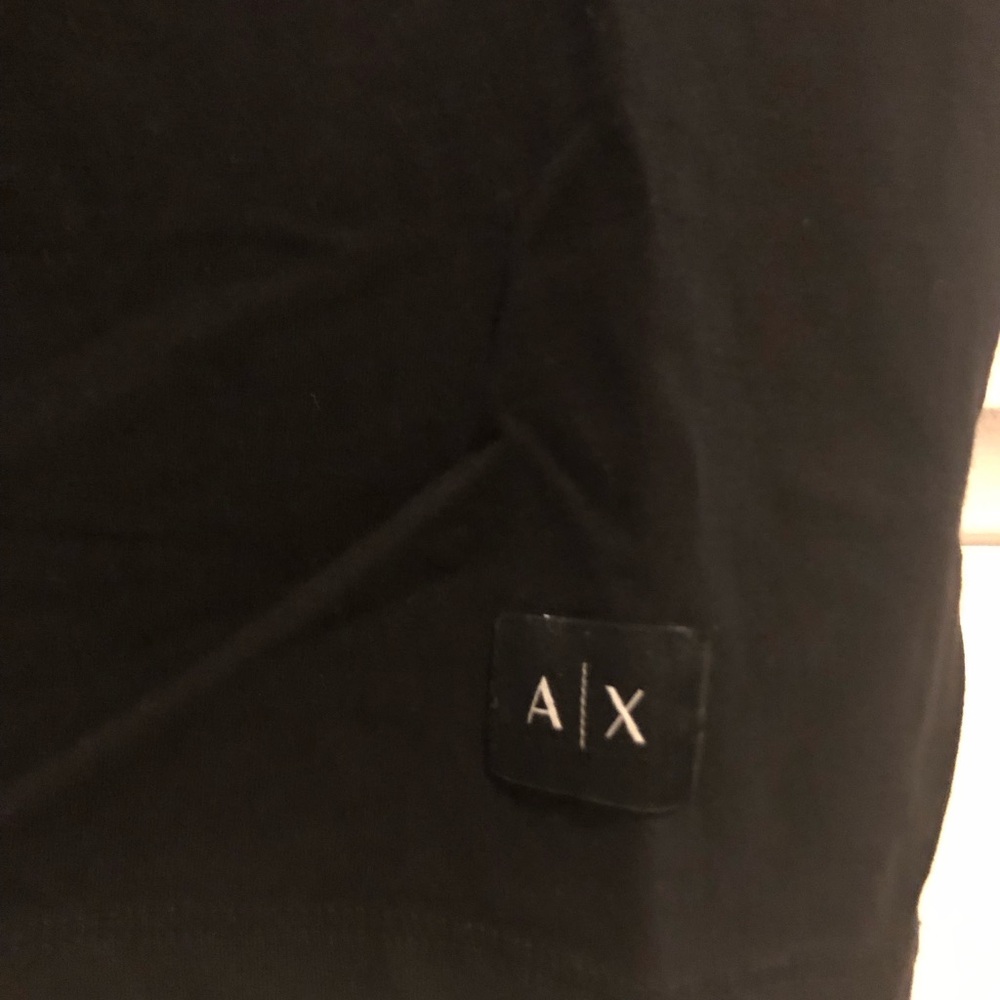 Armani Exchange men's Cotton T shirt Black Yellow Silver Logo size M Authentic - Picture 3 of 9